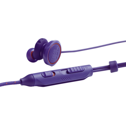 JBL Quantum 50 - Purple - Wired in-ear gaming headset with volume slider and mic mute - Detailshot 1